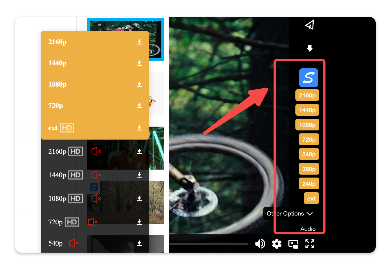① Download Videos Instantly with Ease